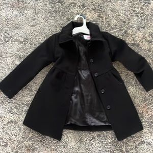 Black little girls dress coat. XS